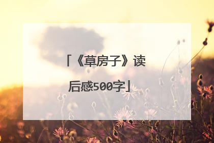 《草房子》读后感500字