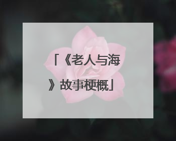 《老人与海》故事梗概