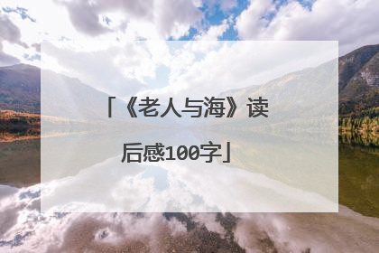 《老人与海》读后感100字