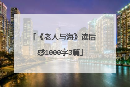 《老人与海》读后感1000字3篇