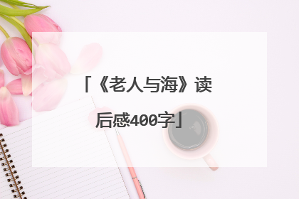 《老人与海》读后感400字