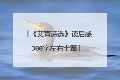 《艾青诗选》读后感300字左右十篇