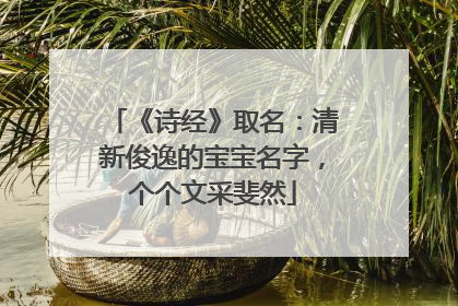 《诗经》取名:清新俊逸的宝宝名字,个个文采斐然