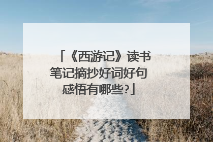 《西游记》读书笔记摘抄好词好句感悟有哪些?