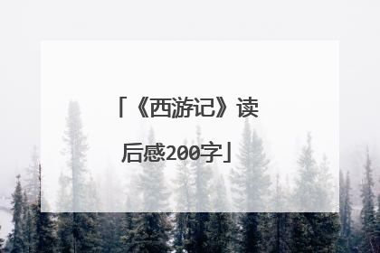 《西游记》读后感200字