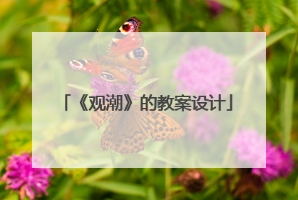 《观潮》的教案设计