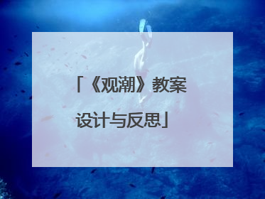 《观潮》教案设计与反思