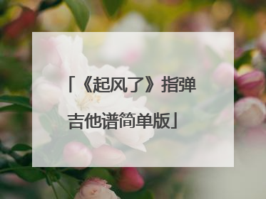 《起风了》指弹吉他谱简单版