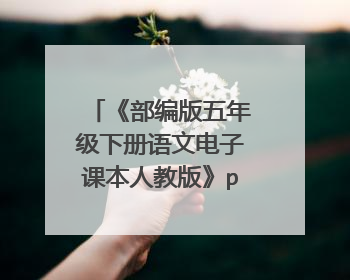 《部编版五年级下册语文电子课本人教版》pdf下载在线阅读全文,求百度网盘云资源