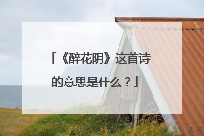 《醉花阴》这首诗的意思是什么?