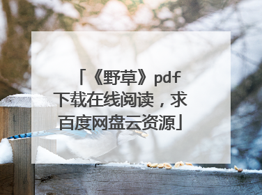 《野草》pdf下载在线阅读,求百度网盘云资源