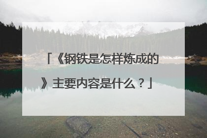 《钢铁是怎样炼成的》主要内容是什么?