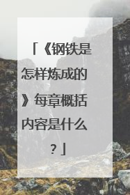 《钢铁是怎样炼成的》每章概括内容是什么？