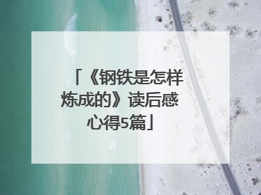 《钢铁是怎样炼成的》读后感心得5篇