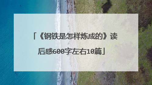 《钢铁是怎样炼成的》读后感600字左右10篇