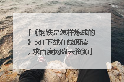 《钢铁是怎样炼成的》pdf下载在线阅读,求百度网盘云资源