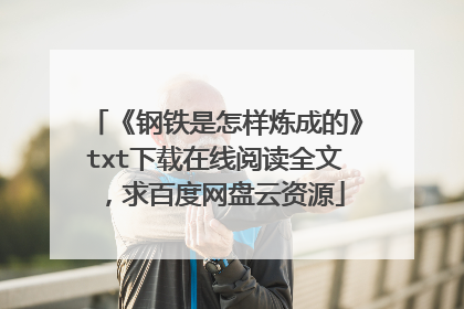 《钢铁是怎样炼成的》txt下载在线阅读全文,求百度网盘云资源