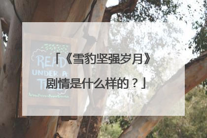 《雪豹坚强岁月》剧情是什么样的?