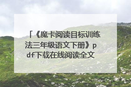 《魔卡阅读目标训练法三年级语文下册》pdf下载在线阅读全文，求百度网盘云资源
