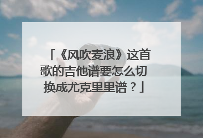 《风吹麦浪》这首歌的吉他谱要怎么切换成尤克里里谱?
