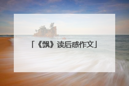 《飘》读后感作文