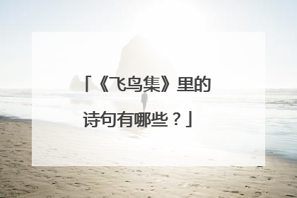 《飞鸟集》里的诗句有哪些？