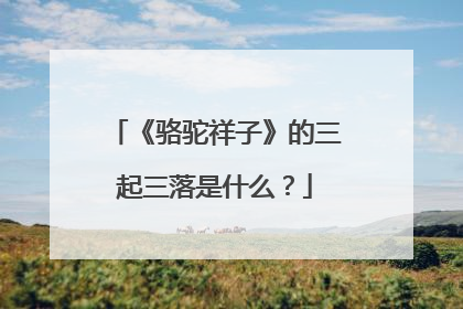 《骆驼祥子》的三起三落是什么?