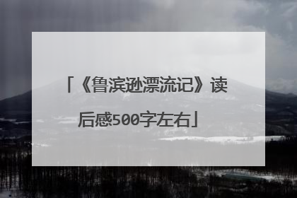 《鲁滨逊漂流记》读后感500字左右