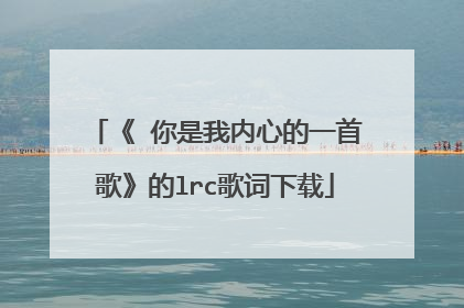 《 你是我内心的一首歌》的lrc歌词下载