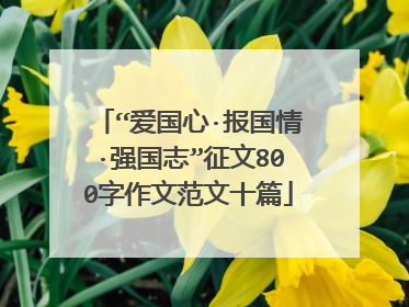 “爱国心·报国情·强国志”征文800字作文范文十篇