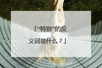 “特别”的反义词是什么？