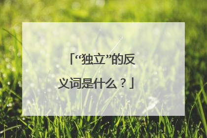 “独立”的反义词是什么？