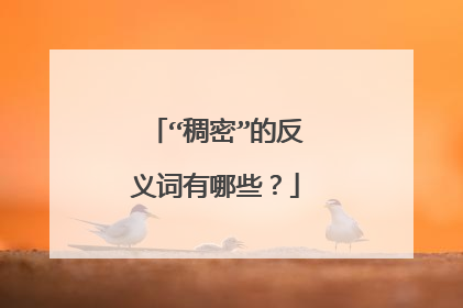 “稠密”的反义词有哪些?
