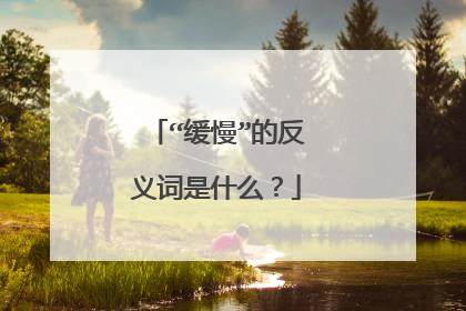 “缓慢”的反义词是什么？