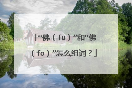 “佛（fu）”和“佛（fo）”怎么组词？