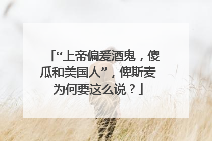 “上帝偏爱酒鬼,傻瓜和美国人”,俾斯麦为何要这么说?