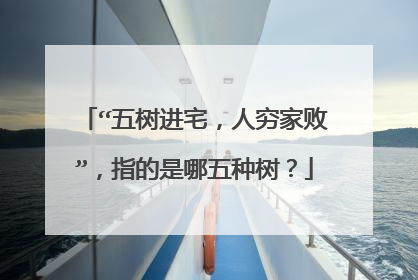 “五树进宅,人穷家败”,指的是哪五种树?