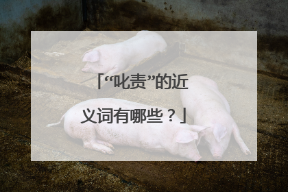 “叱责”的近义词有哪些？