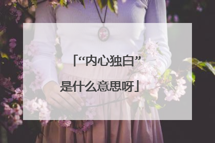 “内心独白”是什么意思呀