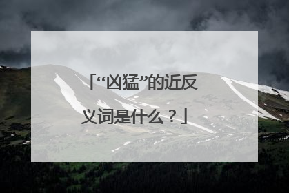 “凶猛”的近反义词是什么？