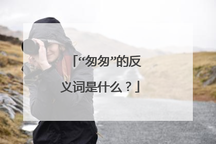 “匆匆”的反义词是什么？