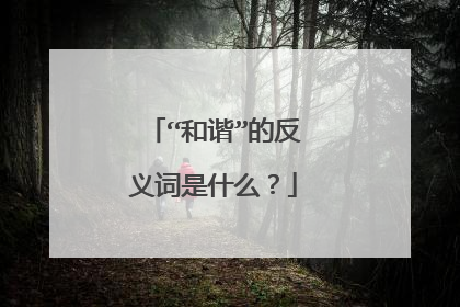 “和谐”的反义词是什么？