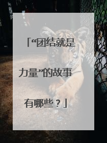 “团结就是力量”的故事有哪些？