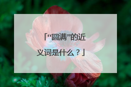 “圆满”的近义词是什么？