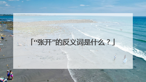 “张开”的反义词是什么?