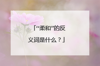 “柔和”的反义词是什么?