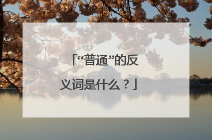 “普通”的反义词是什么？