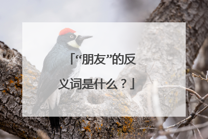 “朋友”的反义词是什么？