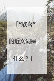 “欣喜”的近义词是什么？