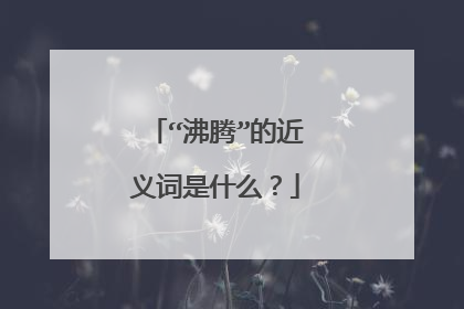 “沸腾”的近义词是什么?
